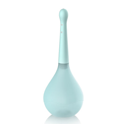Paire lavement en forme de poire, long manche mint, base bulbiforme pour lavage intime.