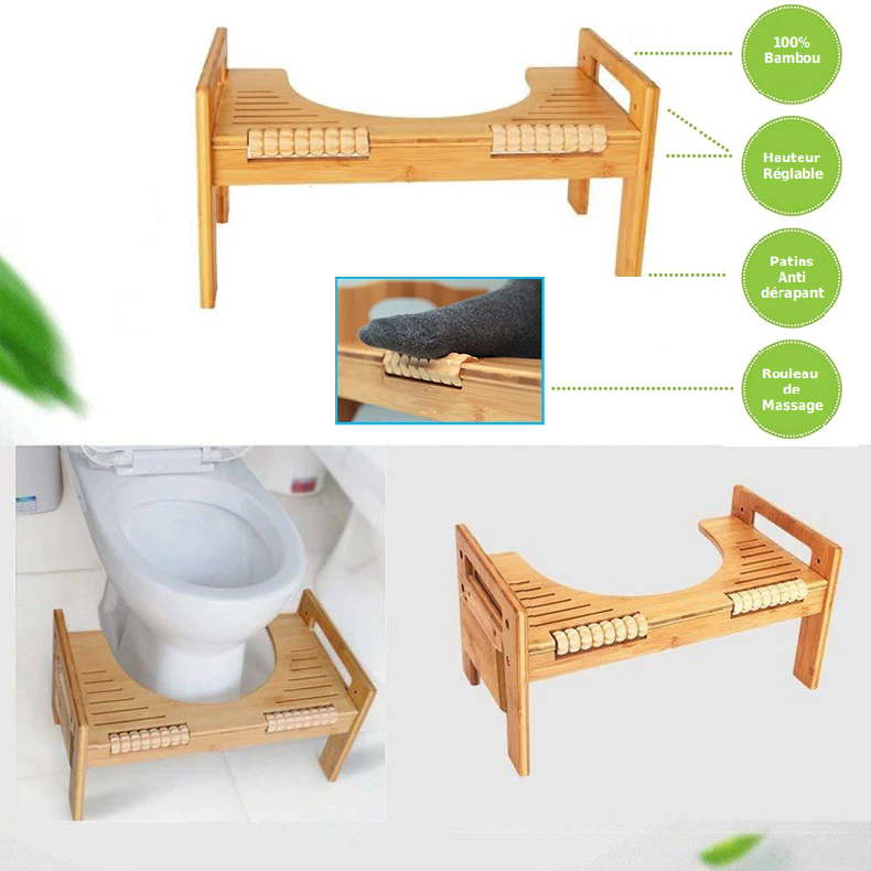 Squatty Potty Bois, Tabouret de Toilettes en Bambou