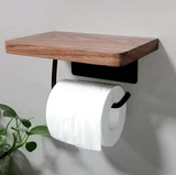 porte rouleau wc en bois