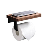 porte rouleau wc bois noyer