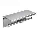 porte serviette wc double argent