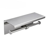 porte serviette wc double argent