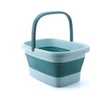 bassine bain de pied pliable bleu