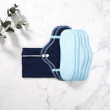 serviette de protections, lingettes bleu clair et sac de rangement pour bain dérivatif: kit bain dérivatif avec protections et lingettes bleues 2