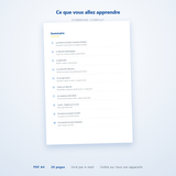 Sommaire complet de l'e-book Aller à la selle sans forcer, PDF A4 de 20 pages à télécharger