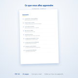 Sommaire complet de l'e-book Le Bain Dérivatif, PDF A4 de 22 pages à télécharger