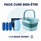 Pack Cure Bien-Être avec kit bain dérivatif, bassine de bain de pied et un e-book offert
