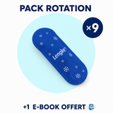 Illustration du Pack Rotation avec 9 poches de gel bain dérivatif et 1 e-book offert