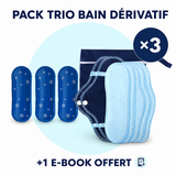 Illustration du Pack TRIO Bain Dérivatif avec 3 kits et 1 e-book offert