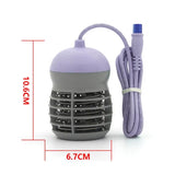 Bobine pour Bain Ionique Professionnel : guide d’appareil portable violet et gris avec cordon et grille de ventilation, dimensions 10,6 cm x 6,7 cm.