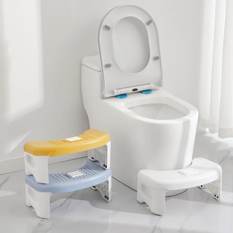 Tabouret Toilette Pliable En Bois – Marchepied Ergonomique 35° Pour Adulte, Noir Antidérapant Et Robuste