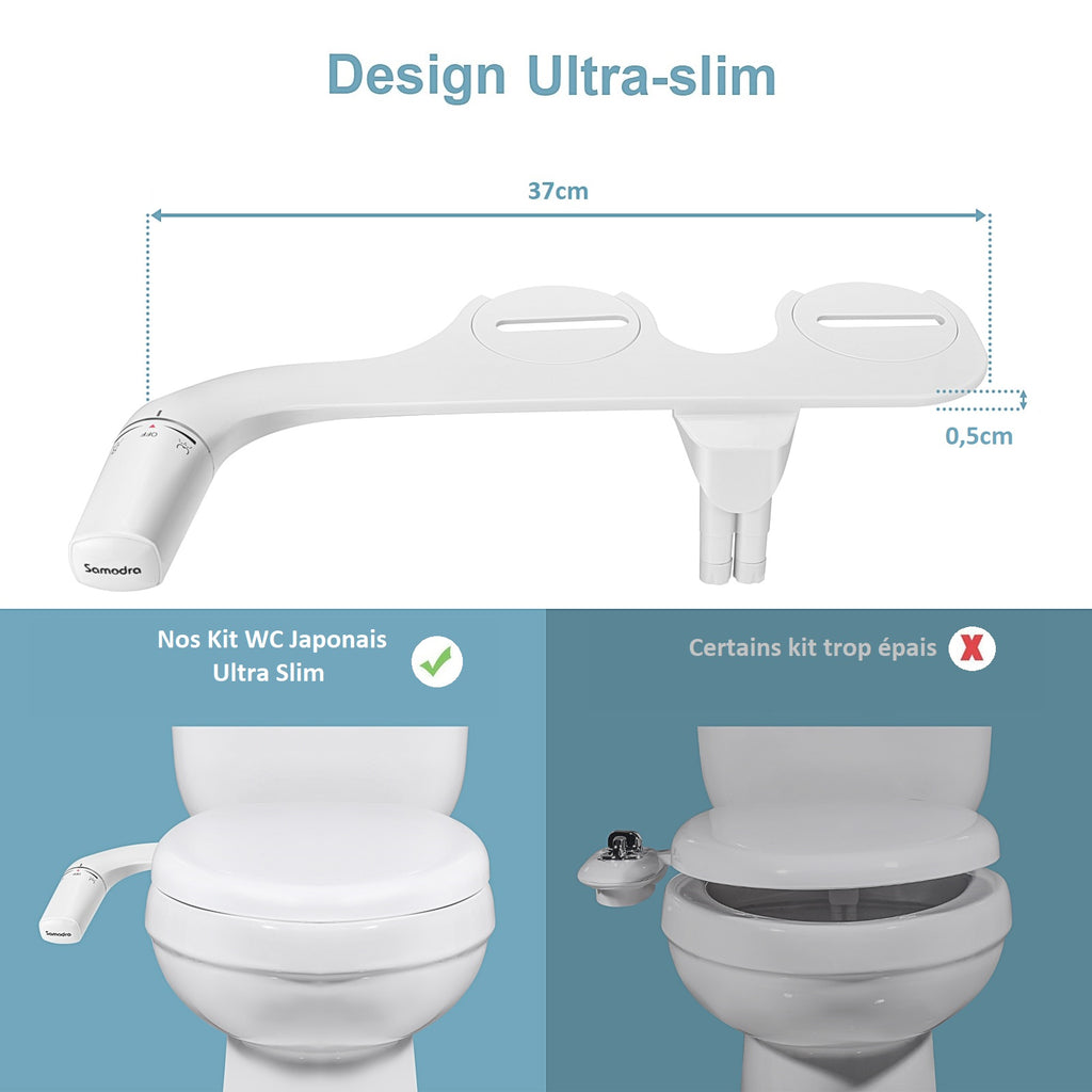 Ultra-Thin Bidet Toilette Wc, Kit Abattant Wc Japonais Bidet De