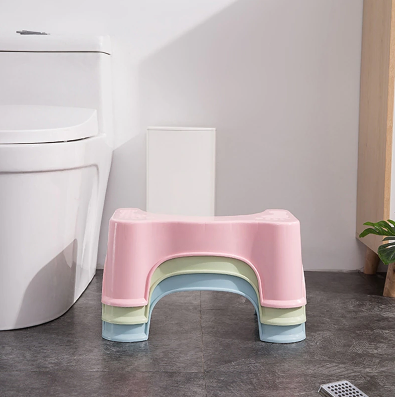 Tabouret de toilette pliant conçu pour soutenir une posture de toilette  correcte, Facile à nettoyer